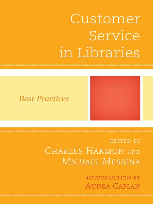 Title details for Customer Service in Libraries by Charles Harmon - Available